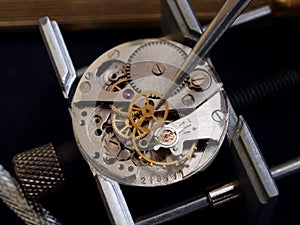 Vintage watch mechanism