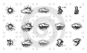 Vintage weather icons