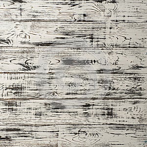 Wood Texture, White Wooden Background, Vintage Grey Timber Plank Wall Close Up