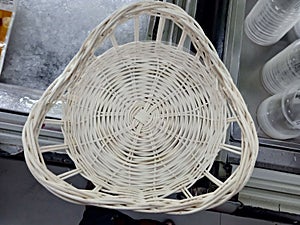 Vintage weave wicker basket at the market