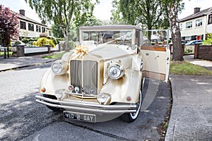 Vintage wedding car