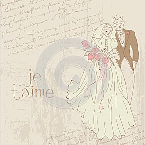 Vintage Wedding Card