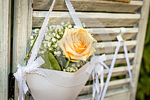 Vintage wedding decoration for wedding reception