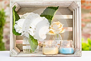 Vintage wedding decoration for wedding reception