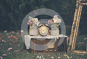 Vintage wedding decoration still life