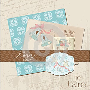 Vintage Wedding Design Elements - for Scrapbook