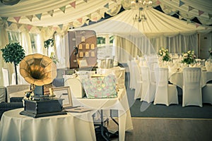 Vintage wedding and gramaphone