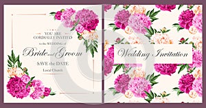 Vintage wedding invitation