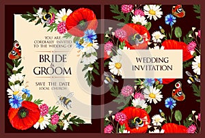 Vintage wedding invitation