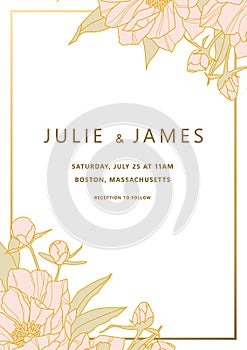 Vintage Wedding Invitation template