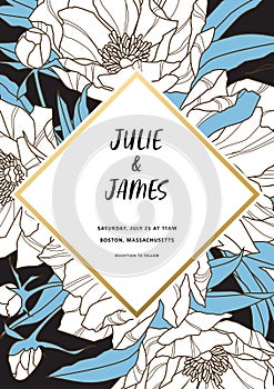 Vintage Wedding Invitation template