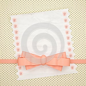 Vintage wedding paper background with roses.