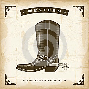 Vintage Western Cowboy Boot