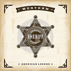 Vintage Western Sheriff Badge photo