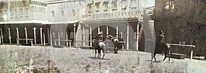 Vintage Western Street and Riders