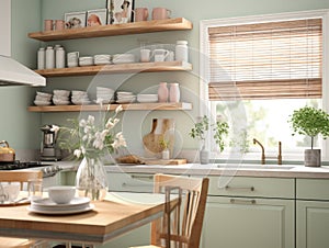 Vintage Whispers: The Charming Window Kitchen