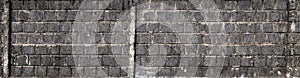Vintage white concrete brick wall texture for design panoramic design