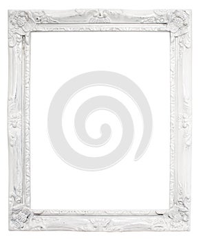 Vintage white frame with blank space, with clipping path