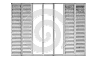 White metal window frame isolaed on a white background