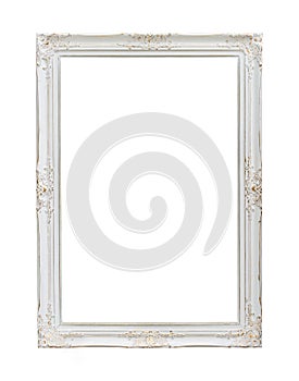 Vintage white photo frame