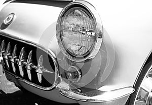 Vintage White Sports Car