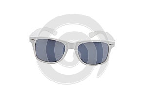 Vintage white sunglasses, ultraviolet protection photo