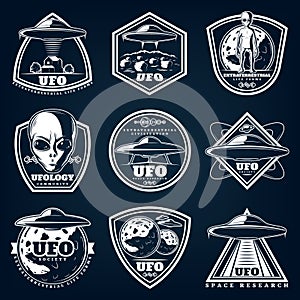 Vintage White Ufology Labels Set