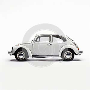 Vintage White Vw Beetle A Nostalgic Ride With Timeless Charm