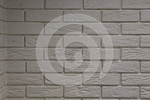 Vintage white wash brick wall texture for design