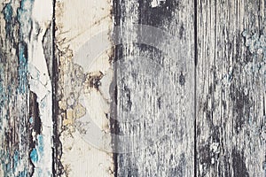 Vintage white wood texture top view background