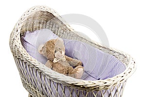 Vintage wicker crib