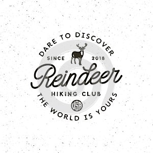 Vintage wilderness logo. hand drawn retro styled outdoor adventure emblem. vector illustration