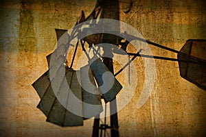 Vintage Windmill Abstract Background