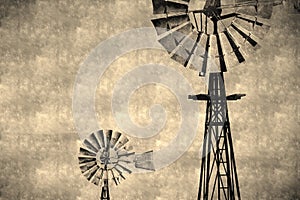 Vintage Windmill Abstract Background