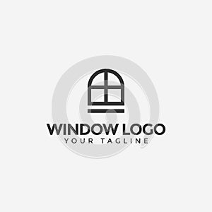 Vintage Window Logo Design Template