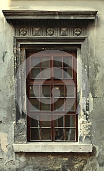 Vintage window of old building