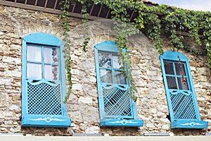 Vintage windows in Marmaris