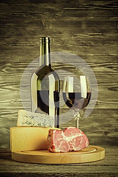 Vintage Wine, Cheese and Meat