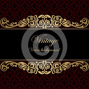 Vintage wine label vector background