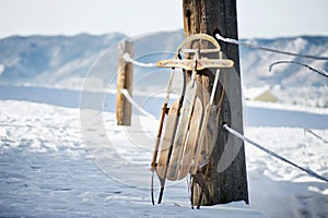 Vintage Winter Sled photo