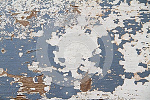 Vintage wood background with peeling paint