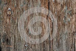 Vintage wood background texture with knots and nail holes