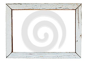 vintage wood picture frame in white paint