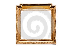 Vintage wood picture round frame