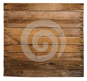 Vintage wooden background from old weathered wood planks, isolated