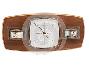 Vintage wooden barometer