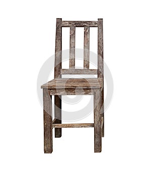 Vintage wooden chair isolated