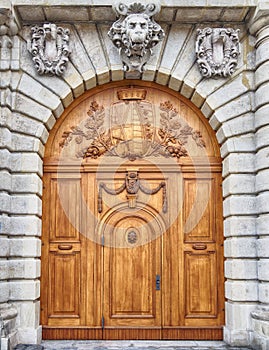 Vintage wooden door, Dresden Germany