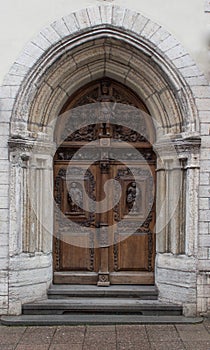 Vintage wooden door. Tallinn. Estonia.