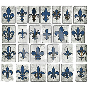 Vintage Wooden Fleur De Lis Collection New Orleans Street Tiles